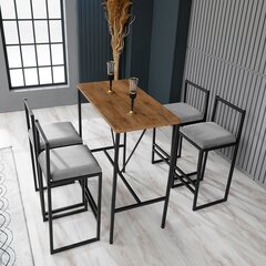 обеденный комплект из 5 предметов Asir Nordic, черный цена и информация | Комплекты мебели для столовой | 220.lv