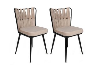 4 krēslu komplekts Kalune Design Kusakli 221 V4, bēšs cena un informācija | Virtuves un ēdamistabas krēsli | 220.lv