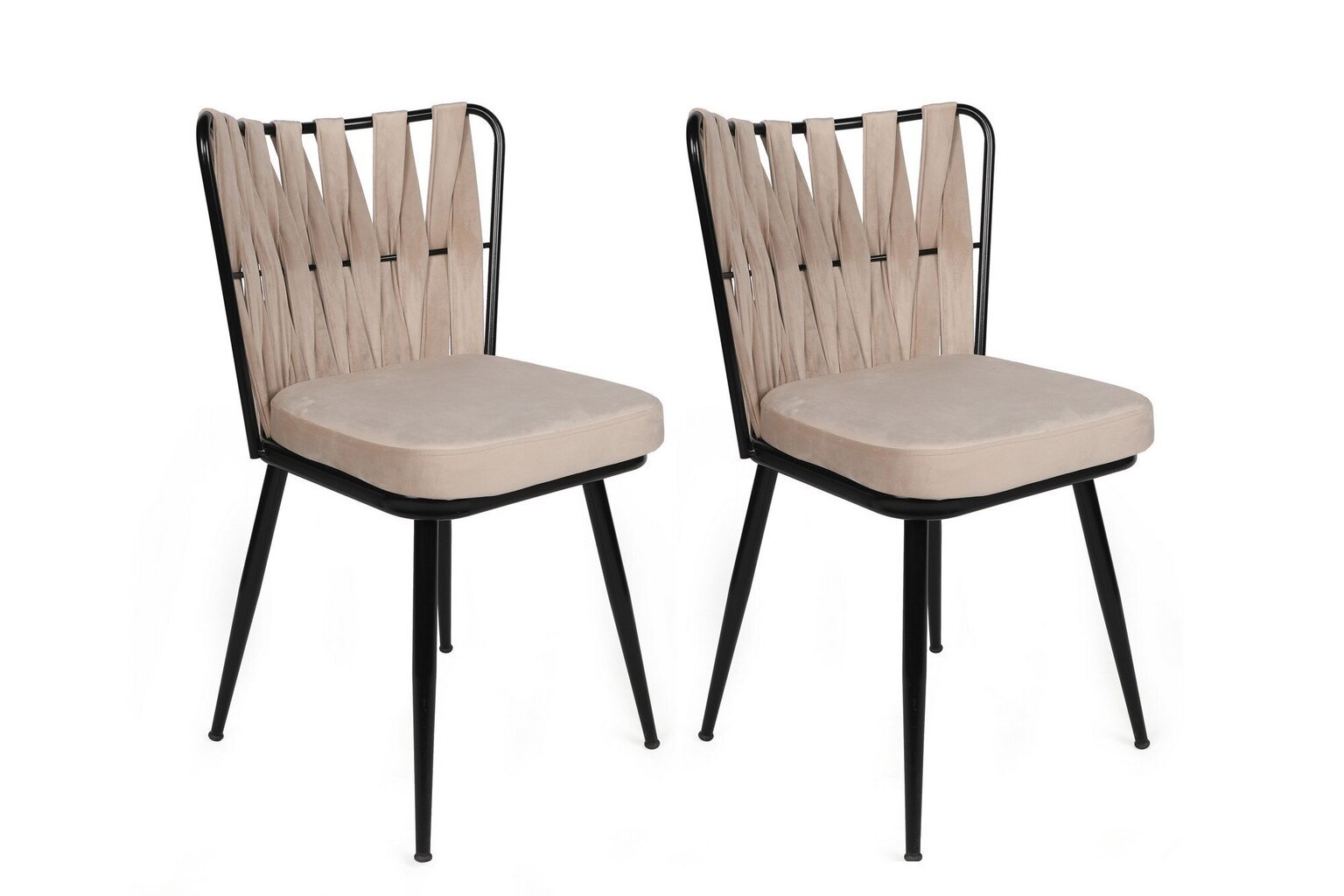 2 krēslu komplekts Kalune Design Kusakli 221 V2, bēšs cena un informācija | Virtuves un ēdamistabas krēsli | 220.lv