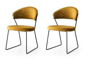 2 krēslu komplekts Kalune Design MN 881 V2, dzeltens cena un informācija | Virtuves un ēdamistabas krēsli | 220.lv