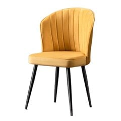 4 krēslu komplekts Kalune Design Rubi, dzeltens цена и информация | Стулья для кухни и столовой | 220.lv