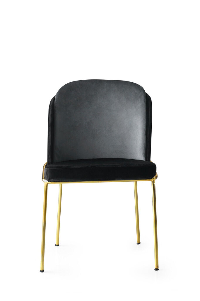 4 krēslu komplekts Kalune Design Dore 103 V4, melns/pelēks cena un informācija | Virtuves un ēdamistabas krēsli | 220.lv