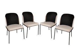 4 krēslu komplekts Kalune Design Dore 145 V4, melns/balts цена и информация | Стулья для кухни и столовой | 220.lv