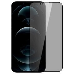 „Nillkin“ Tempered Glass чёрное защитное стекло толщиной 0,26 мм - конфиденциальность (iPhone 14 / 13 / 13 Pro) цена и информация | Защитные пленки для телефонов | 220.lv