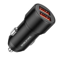 Автомобильная зарядка Borofone BZ19B 2xUSB-A QC3.0 36W синяя цена и информация | Зарядные устройства для телефонов | 220.lv