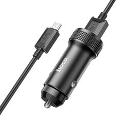 Auto lādētājs Hoco Z49 2xUSB-A + MicroUSB melns cena un informācija | Lādētāji un adapteri | 220.lv