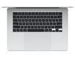 MacBook Air 15" Apple M3 chip with 8-core CPU and 10-core GPU, 16GB, 512GB SSD - Silver - MXD23RU/A цена и информация | Portatīvie datori | 220.lv