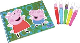 Pūšamo marķieru komplekts Peppa Pig,5 gab. cena un informācija | Modelēšanas un zīmēšanas piederumi | 220.lv