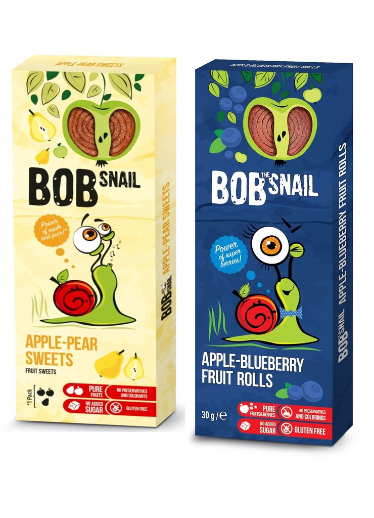 Augļu konfekšu komplekts Bob Snail, 24 gab. цена и информация | Rieksti, sēklas, žāvēti augļi | 220.lv