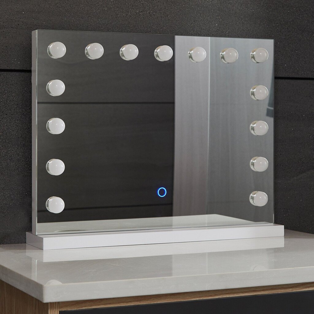 Grima spogulis, 15 Led gaismas, 3 gaismas toņi 58x43 cm cena un informācija | Vannas istabas spoguļi | 220.lv