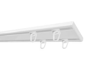 DUO SLIM aluminum splint complete with safety pin, 250 cm, white цена и информация | Карнизы | 220.lv