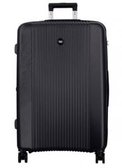 Средний чемодан Jump Stripe-Band, M, черный цена и информация | Чемоданы, дорожные сумки | 220.lv