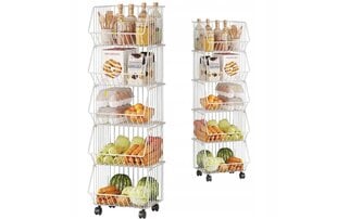 Полка для хранения овощей, белая цена и информация | Кухонные шкафчики | 220.lv