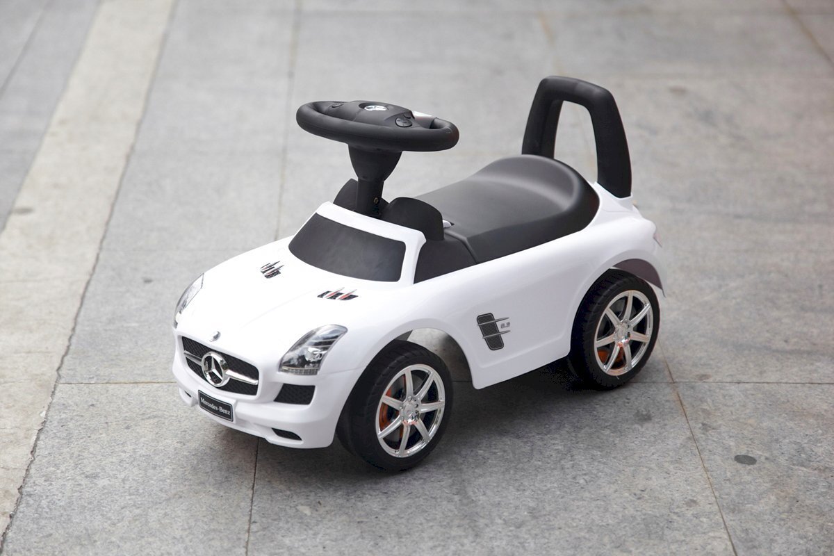 Skrejmašīna Mercedes SLS, balta cena un informācija | Rotaļlietas zīdaiņiem | 220.lv