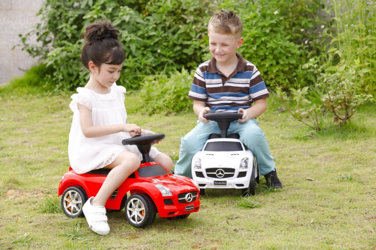 Skrejmašīna Mercedes SLS, balta cena un informācija | Rotaļlietas zīdaiņiem | 220.lv