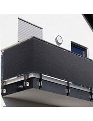 Балконная штора для террасы 0,9х5м, серая цена и информация | Зонты, маркизы, стойки | 220.lv