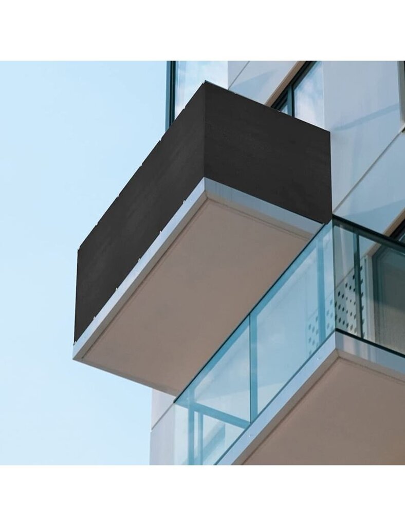 Balkona aizkars terasei 6x1m - pelēks, 97% cena un informācija | Saulessargi, markīzes un statīvi | 220.lv