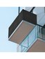 Balkona aizkars terasei 4x1m - pelēks, 97% cena un informācija | Saulessargi, markīzes un statīvi | 220.lv