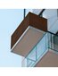 Balkona aizkars terasei 5x1m - tumši brūns, 97% цена и информация | Saulessargi, markīzes un statīvi | 220.lv