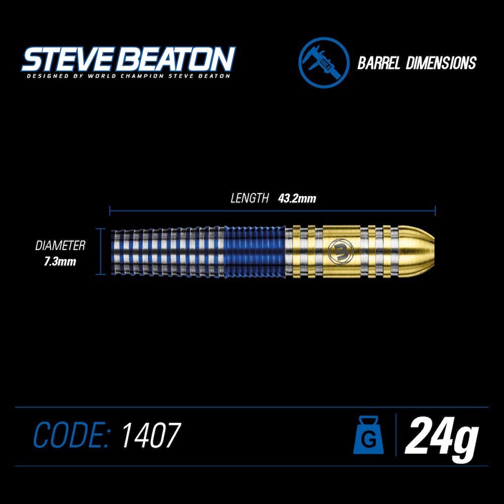 Šautriņas Winmau Steve Beaton, 24 grami, dažādu krāsu цена и информация | Šautriņmešana, dārts | 220.lv