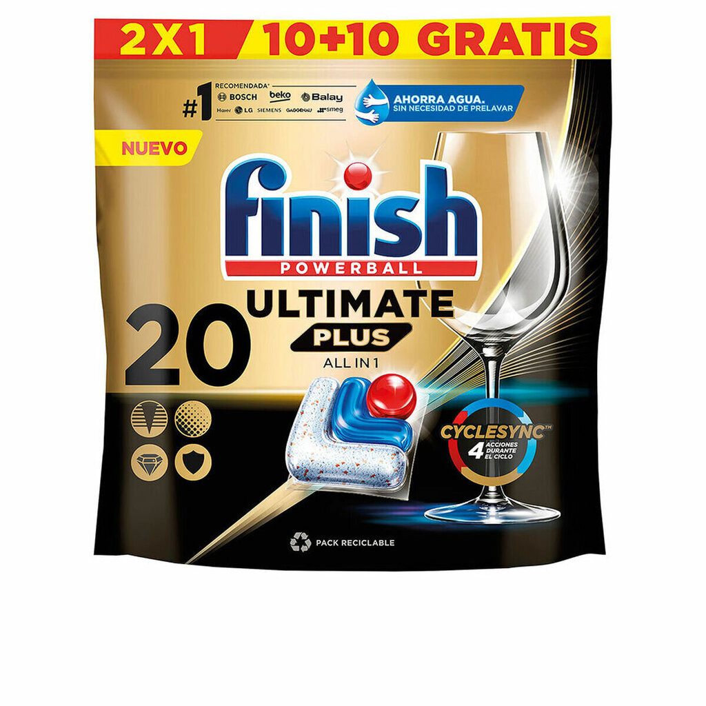 Finish trauku mazgājamās mašīnas tabletes, 20 gab. cena un informācija | Trauku mazgāšanas līdzekļi | 220.lv