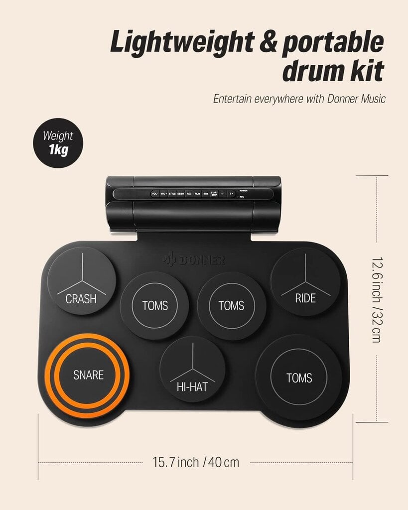 Elektronisko bungu komplekts Donner цена и информация | Sitamie instrumenti | 220.lv