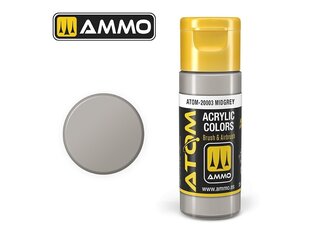 Akrila krāsa Ammo Mig Atom Midgrey, 20ml, 20003 cena un informācija | Modelēšanas un zīmēšanas piederumi | 220.lv