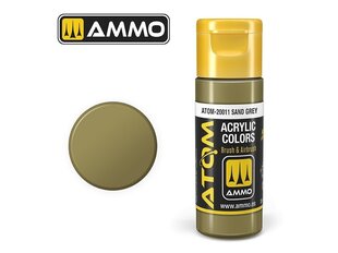 Akrila krāsa Ammo Mig Atom Sand Grey, 20ml, 20011 cena un informācija | Modelēšanas un zīmēšanas piederumi | 220.lv