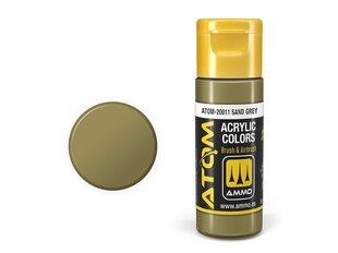 Akrila krāsa Ammo Mig Atom Sand Grey, 20ml, 20011 cena un informācija | Modelēšanas un zīmēšanas piederumi | 220.lv