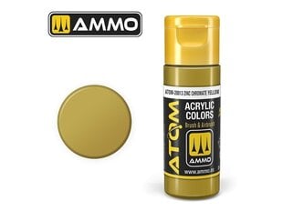 Akrila krāsa Ammo Mig Atom Zinc Chromate Yellow, 20ml, 20013 cena un informācija | Modelēšanas un zīmēšanas piederumi | 220.lv