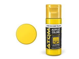 Akrila krāsa Ammo Mig Atom Sunny Yellow, 20ml, 20019 цена и информация | Принадлежности для рисования, лепки | 220.lv