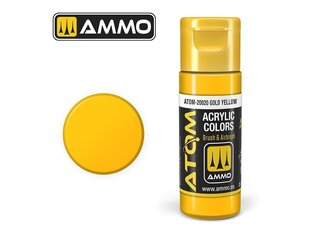 Akrila krāsa Ammo Mig Atom Gold Yellow, 20ml, 20020 cena un informācija | Modelēšanas un zīmēšanas piederumi | 220.lv