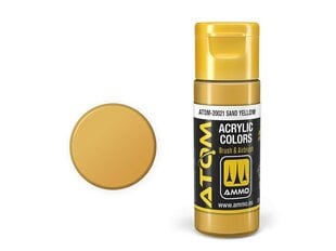 Akrila krāsa Ammo Mig Atom Sand Yellow, 20ml, 20021 cena un informācija | Modelēšanas un zīmēšanas piederumi | 220.lv