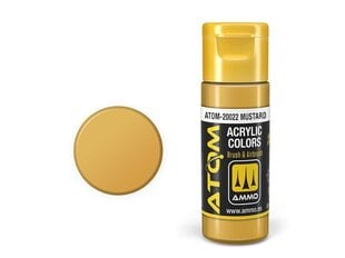 Akrila krāsa Ammo Mig Atom Mustard, 20ml, 20022 cena un informācija | Modelēšanas un zīmēšanas piederumi | 220.lv