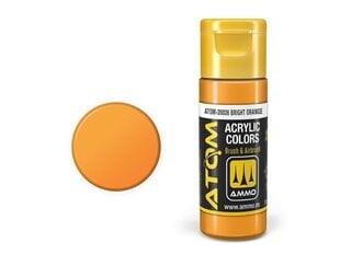 Akrila krāsa Ammo Mig Atom Bright Orange, 20ml, 20026 cena un informācija | Modelēšanas un zīmēšanas piederumi | 220.lv