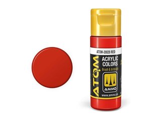 Akrila krāsa Ammo Mig Atom Scarlet Red, 20ml, 20028 cena un informācija | Modelēšanas un zīmēšanas piederumi | 220.lv