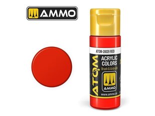 AMMO MIG - ATOM Акриловые Red, 20ml, 20029 цена и информация | Принадлежности для рисования, лепки | 220.lv