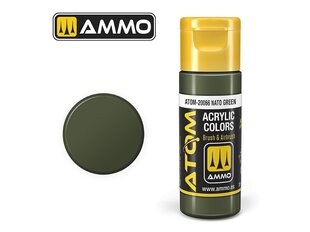 Akrila krāsa Ammo Mig Atom Nanto Green, 20ml, 20066 cena un informācija | Modelēšanas un zīmēšanas piederumi | 220.lv
