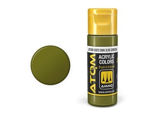 AMMO MIG - ATOM Акриловые Dark Olive Green, 20ml, 20072 цена и информация | Принадлежности для рисования, лепки | 220.lv