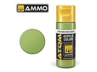 AMMO MIG - ATOM Акриловые Pacific Green, 20ml, 20082 цена и информация | Принадлежности для рисования, лепки | 220.lv