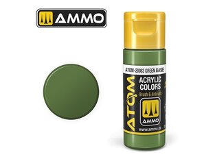 Akrila krāsa Ammo Mig Atom Green Base, 20ml, 20083 cena un informācija | Modelēšanas un zīmēšanas piederumi | 220.lv