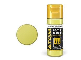 AMMO MIG - ATOM Акриловые Bile Green, 20ml, 20087 цена и информация | Принадлежности для рисования, лепки | 220.lv