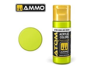 Akrila krāsa Ammo Mig Atom Lime Green, 20ml, 20089 cena un informācija | Modelēšanas un zīmēšanas piederumi | 220.lv