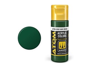 AMMO MIG - ATOM Акриловые Dark Green, 20ml, 20092 цена и информация | Принадлежности для рисования, лепки | 220.lv