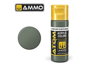 AMMO MIG - ATOM Акриловые Atlantic Green, 20ml, 20097 цена и информация | Принадлежности для рисования, лепки | 220.lv