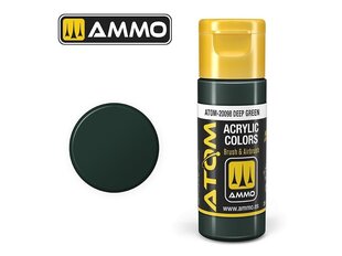 AMMO MIG - ATOM Акриловые Deep Green, 20ml, 20098 цена и информация | Принадлежности для рисования, лепки | 220.lv