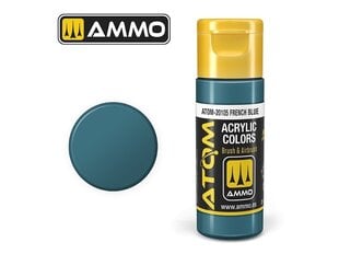 AMMO MIG - ATOM Акриловые краски French Blue, 20ml, 20105 цена и информация | Принадлежности для рисования, лепки | 220.lv