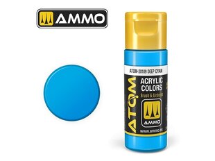 AMMO MIG - ATOM Акриловые краски Deep Cyan, 20ml, 20109 цена и информация | Принадлежности для рисования, лепки | 220.lv