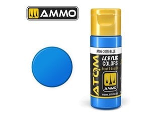 AMMO MIG - ATOM Акриловые краски Blue, 20ml, 20110 цена и информация | Принадлежности для рисования, лепки | 220.lv