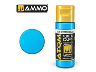 AMMO MIG - ATOM Акриловые краски Bright Blue, 20ml, 20112 цена и информация | Принадлежности для рисования, лепки | 220.lv